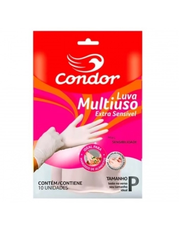 CONDOR LIMP LUVAS M. USO EXTRA SENSIVEL PARES TAM \"P\"