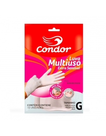 CONDOR LIMP LUVAS M. USO EXTRA SENSIVEL PARES TAM \"G\"